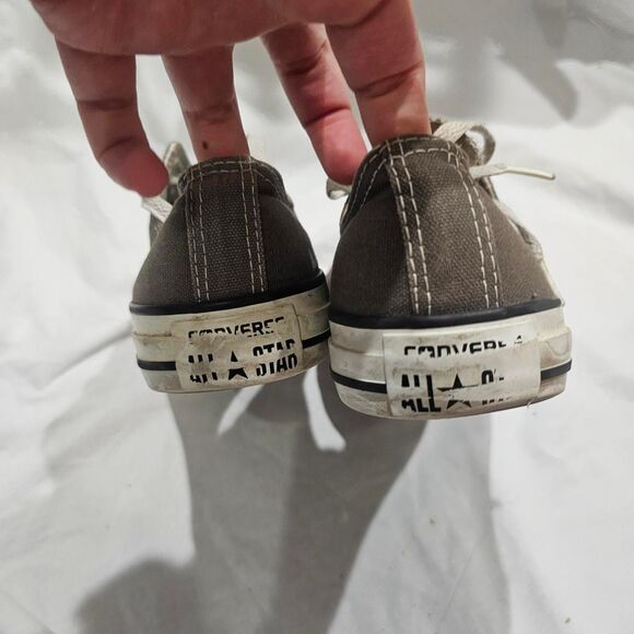 Grey grunge emo converse low top sneakers - Picture 3 of 8